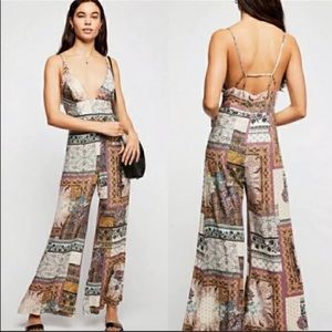 Free People Margarita Patchwork Jumpsuit - Size 6
